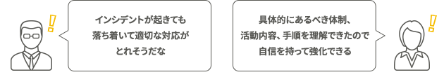 活動内容、手順を理解できたので自信を持って強化できる